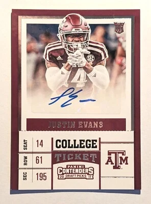 2017 Panini Football Justin Evans auto rookie base #252 Saints, Buccaneers  - Image 1 of 2