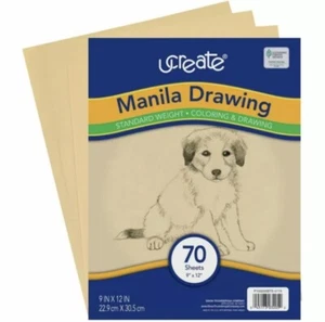 2x’s Ucreate Manila Drawing Paper Standard Weight Coloring & Drawing 70 Sheets - Picture 1 of 4