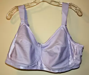 Glamorise Full Coverage Wirefree Bra Size 44D Unpadded Unlined 15564 Lavender - Picture 1 of 2