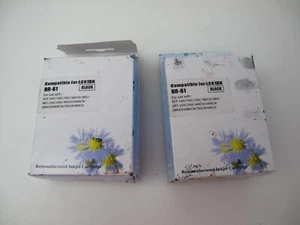 Paquete de 2 cartuchos de tinta originales Brother LC61BK negros  - Imagen 1 de 9