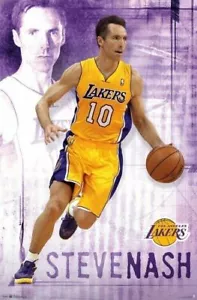 PÓSTER DE STEVE NASH ~ FOCUS 22x34 NBA Los Angeles Lakers Baloncesto - Imagen 1 de 1