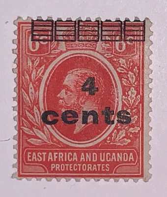 Travelstamps: East Africa & Uganda Stamps SG64 MOGH 6c W/ 4c OP - Image 1 of 4