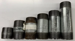 Pezón de tubo galvanizado de 1-1/2" NPT roscado ambos extremos - Imagen 1 de 9