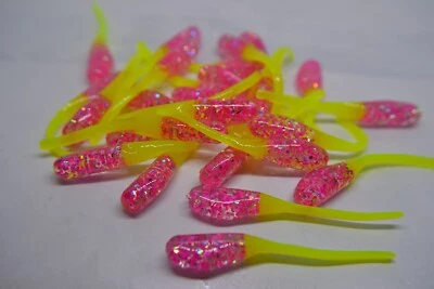 JASONS TACKLE JASONS 2" STINGER SHAD 30 PACK CRAPPIE LURES JIGS PINK SHINNER AND CHARTRUSE