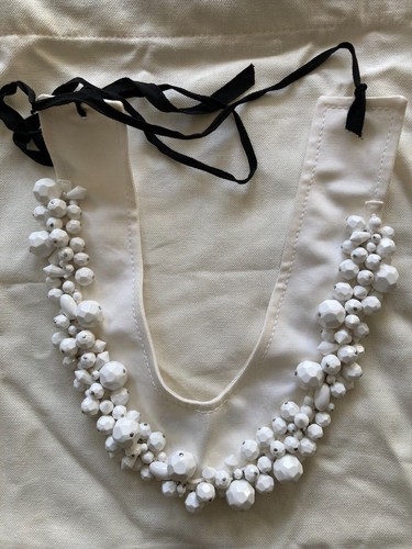 PRADA Collana Bavaglino Donna Cotone Perline Primavera 2003 Collezione passerella