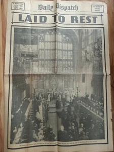 Royal Funeral - King George VI Farewell - 16th Feb, 1952 newspaper - Picture 1 of 7