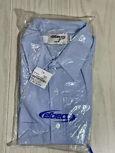 Elbeco Express Mens Work Uniform Shirt Blue Long Sleeve 17 1/2 34/35 - Picture 1 of 2