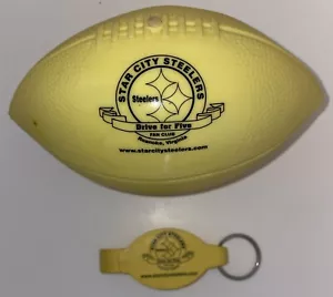 Star City Steelers Keychain & Football - Picture 1 of 5