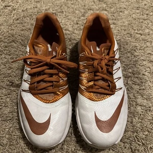 Nike Lunar Control 4 Golf Shoes Soft Spikes White Texas Longhorn Women’s Size 8 - Picture 1 of 6