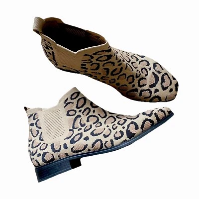 Vivaia Leopard Print Square-Toe Water-Repellent Ankle Boots Euro 40 US 9.5 Women - Image 1 of 4