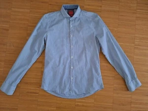 Herrenhemd Olymp Level 5 Fove Body Fit Gr. S Weiss/Blau fein gestreift - Bild 1 von 5