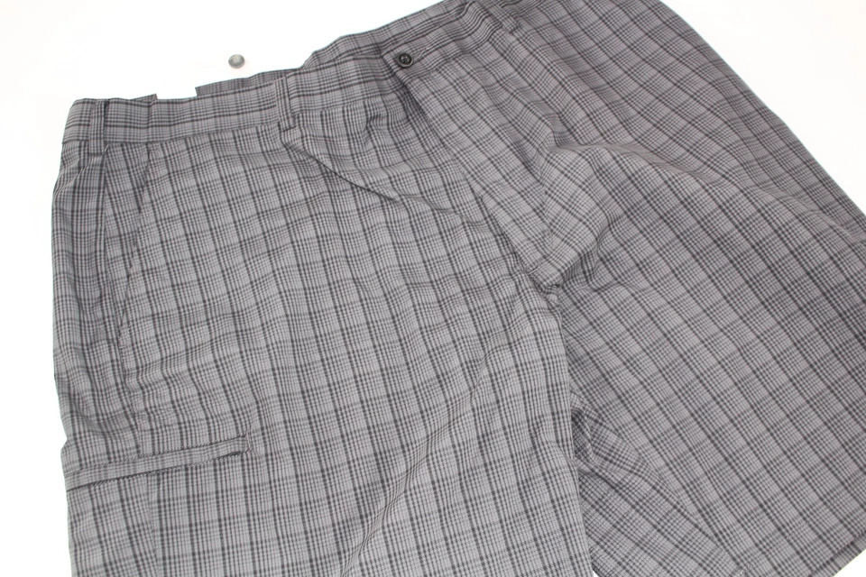 Shorts masculino Grand Slam Performance tamanho 42 novo com etiquetas Iron Gate xadrez cinza - Imagem 1 de 1