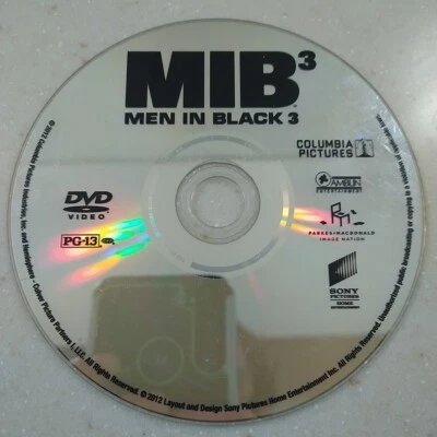 Men in Black 3 DVD DISC ONLY By Will Smith, Tommy Lee Jones, Josh Brolin WORKING - Image 1 of 4