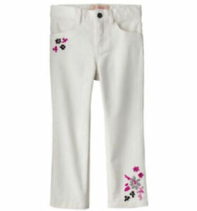 New Genuine Kids from Oshkosh Corduroy Pants Adjust Waist Slime White 4T / 5T