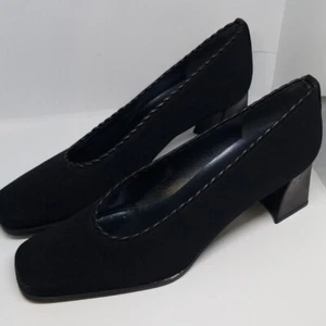 Stuart Weitzman 19665 Vintage Stoff klobiger Schuh 7,5 - Bild 1 von 5