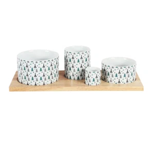Service 4 pièces rectangle Santa 34,5 cm porcelaine - Imagen 1 de 2
