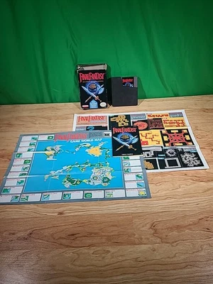 Final Fantasy NES Square Auténtico Mapa del Mundo, Mapa Dungen, Caja, Juego y Manual Foto 1 de 4