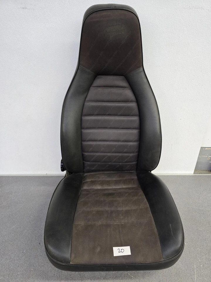 NICE USED ORIGINAL RECARO PORSCHE 911 912E BLACK VINYL PASSENGER BUCKET SEAT #20 — 第 1/4 张图片