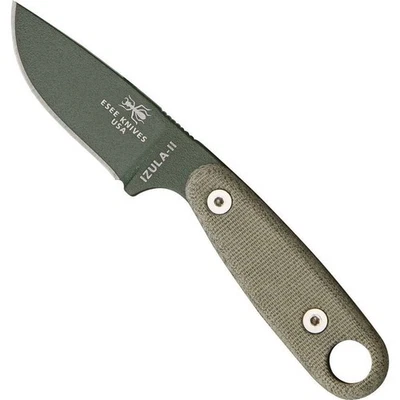 ESEE Izula-II OD Green Fixed Blade Knife w/ Micarta Handle - Image 1 of 3