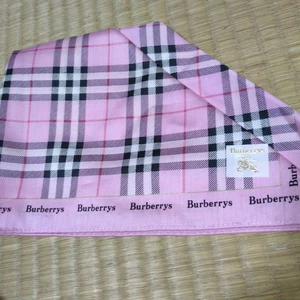 Burberrys unbenutztes Baumwolltaschentuch rosa kariert - Bild 1 von 2