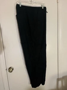 Ladies OLD NAVY Black Pants Wide Leg Side & Back Pockets Elastic Drawstring XXL - Picture 1 of 6