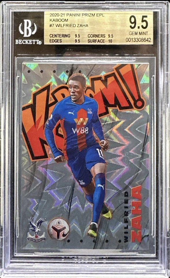2020-21 Panini Prizm Premier League Wilfried Zaha #7 Kaboom Case Hit SSP BGS 9.5 - Image 1 of 2