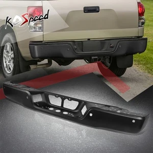 OE Style w/ Sensor Holes Black Rear Bumper Face Bar for Toyota Tundra 2007-2013 - Picture 1 of 7