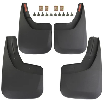 Black Splash Guards for Silverado 1500 2014-2018 2500HD 3500HD 2015-2018 4PC - Image 1 of 4