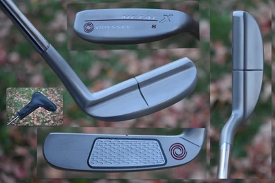 CUSTOM Satin Gray Odyssey Metal-X 8 Putter + HC / Napa 8802 Style / 34.25" RH - Image 1 of 4