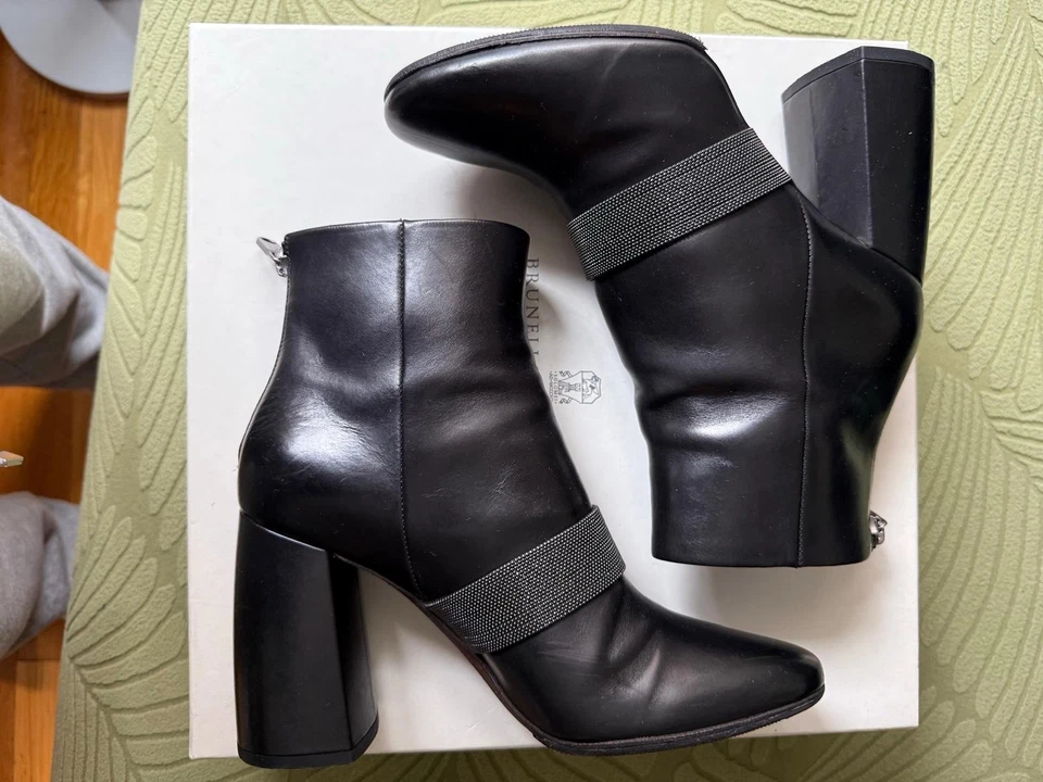 Botines de cuero para mujer Brunello Cucinelli talla 37 Foto 1 de 4