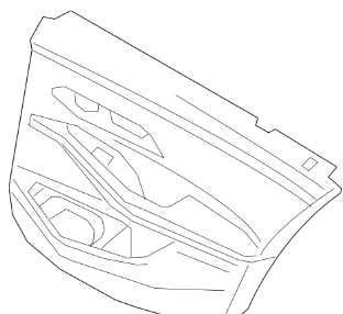 BLK RIGHT REAR DOOR TRIM PANEL 51 42 7 280 956 2012 BMW 328I Foto 1 de 4