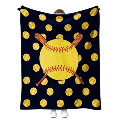 Mantas de Softbol Suave para Niñas Softbol Regalos para Niñas Mujeres Equipo Acogedor Fle... Foto 1 de 4