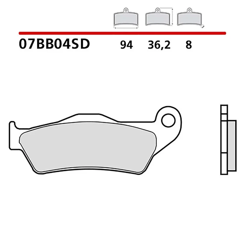 Brembo Rouge Plaquettes Avant Frittées Sherco Se-R 250 2014-2021