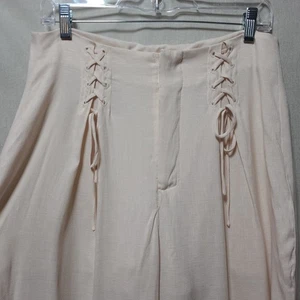HYFVE Wide Leg Pants Womens Size Large Pink Lagenlook Bohemian Artsy Breathable - Picture 1 of 13