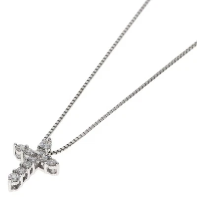 TASAKI  Cross diamond Necklace K18 White Gold  Ladies [Used] - Image 1 of 4