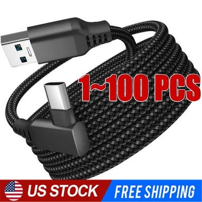 90 Degree Fast Charge USB-A to C Cable Type C Charger Cord L Quick Charging LOT - Image 1 of 4