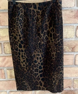 PURE COLLECTION Samt-Bleistiftrock Leopardenmuster Schlitz Größe 4 - Bild 1 von 14