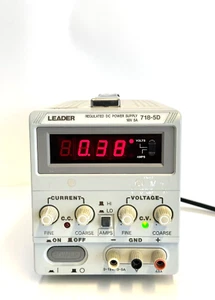 LEADER 718-5D REGULATED 0-18V 5A DC Power Supply Serial - Picture 1 of 10