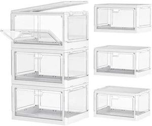 Clear Storage Bin with Lid 3 Pack Bins for Storage, Multifunctional Storage Bins - Picture 1 of 8