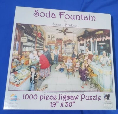 Rompecabezas Soda Fountain 1000 piezas nuevo en caja sellado por Susan Brabeau Foto 1 de 4
