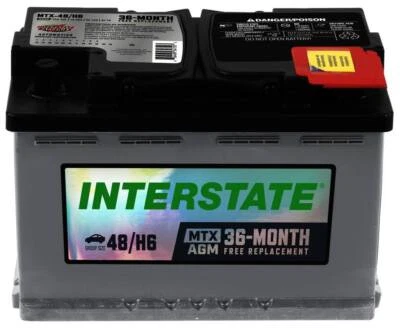 Vehicle Battery-DIESEL Interstate MTX-48/H6 INTERSTATE MTX-48/H6 - Image 1 of 3