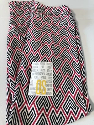 Leggings OS LuLaRoe tamanho único corações geométricos multicoloridas novas com etiquetas - Imagem 1 de 4