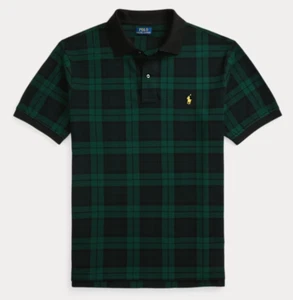 Polo Ralph Lauren Boys/ Toddler Size 7 Plaid Mesh Polo Shirt NWT Green Black - Picture 1 of 4