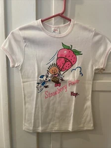 Vintage 80s Strawberry Power Graphic T-Shirt Size 14 Kmart New - Picture 1 of 9