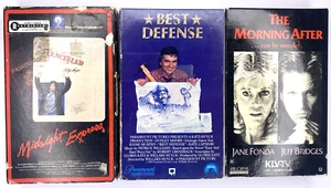 Three Movies Betamax Tapes Midnight Express, The Morning After & Best Defence - Picture 1 of 21