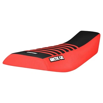 2002-2004 Arctic Cat 375 400 500 ATV Seat Cover  RED/BLACK/RED rib LOGO #451 - Image 1 of 4