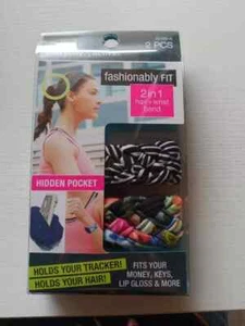 Scunci Everyday & Active Fashionably Fit 2 in 1 hair +wrist band 20455-A - Picture 1 of 2