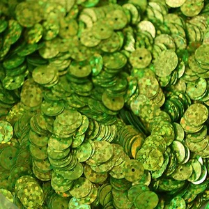 10 mm Lentejuelas Planas Verde Lima Brillo Brillo Metálico - Imagen 1 de 2