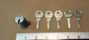 Cilindro de bloqueo de enchufe Medeco 64S con 5 llaves de trabajo para manijas 'L' y 'T' - Imagen 1 de 13