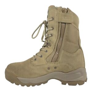 5.11 Tactical ATAC 8" Side Zip Combat Boots Mens Sz 7 Coyote Outdoor Hiking Shoe